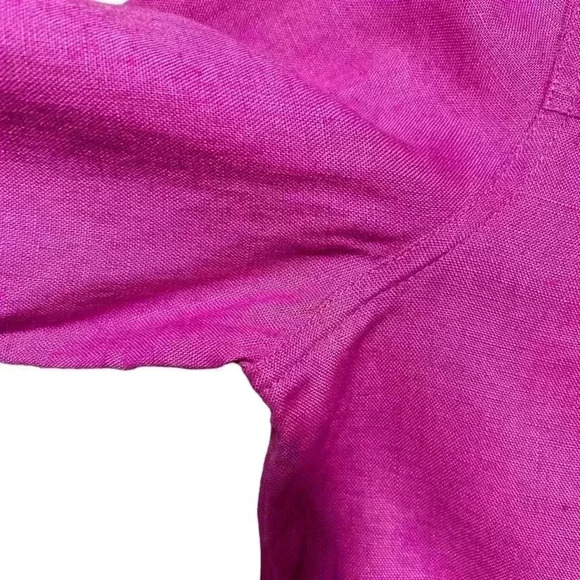 Eddie Bauer Jacket Coat Women's M Purple Solid Buttons Pockets Linen Collar - Picture 4 of 9